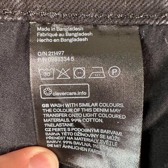 H&M Jeans Womens 16 Black Baggy Fit Dad Jeans Loose 90s Fit High Waist - Picture 4 of 9